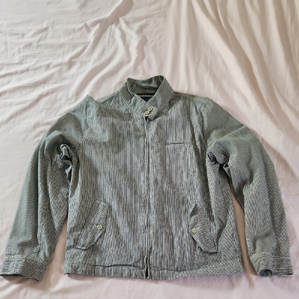 Men's J Crew Railroad Stripe Jacket Size Medium